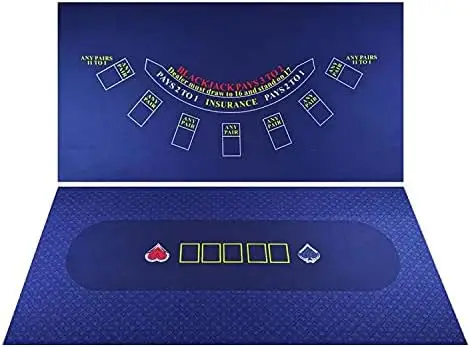 

84x42 Inches Holdem Mat & Table Top Casino Felt Professional Grade Mat