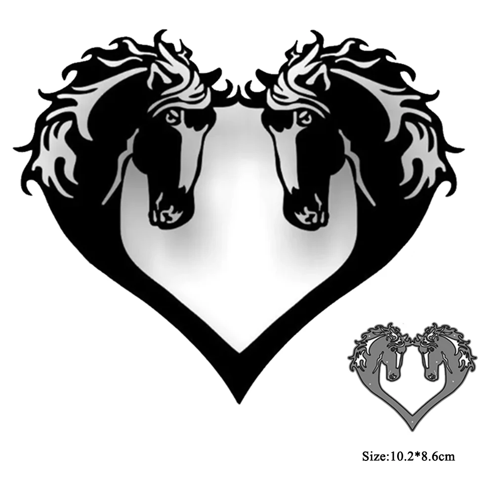

Metal Cutting Dies Scrapbooking 2023 Mold Horse Animal Paper Craft Knife Mould Blade Punch Stencils Card Making