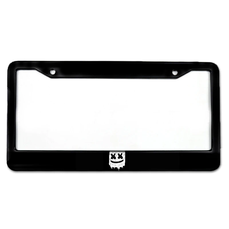 Sleek Chrome License Plate Frame - Universal Fit, Durable Black Finish