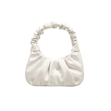 

Withered England Style Office Lady Elegant Solid Messenger Bag Cloud Bag Armpit Bags WomenIns Fashion Blogger Design Pleated Bag