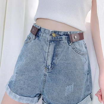 Alternative view of New Unisex Buckle-Free Elastic Belt for Jeans Pants Dress Stretch Waist for Adult Women Men No Buckle Without Buckle Free Belts