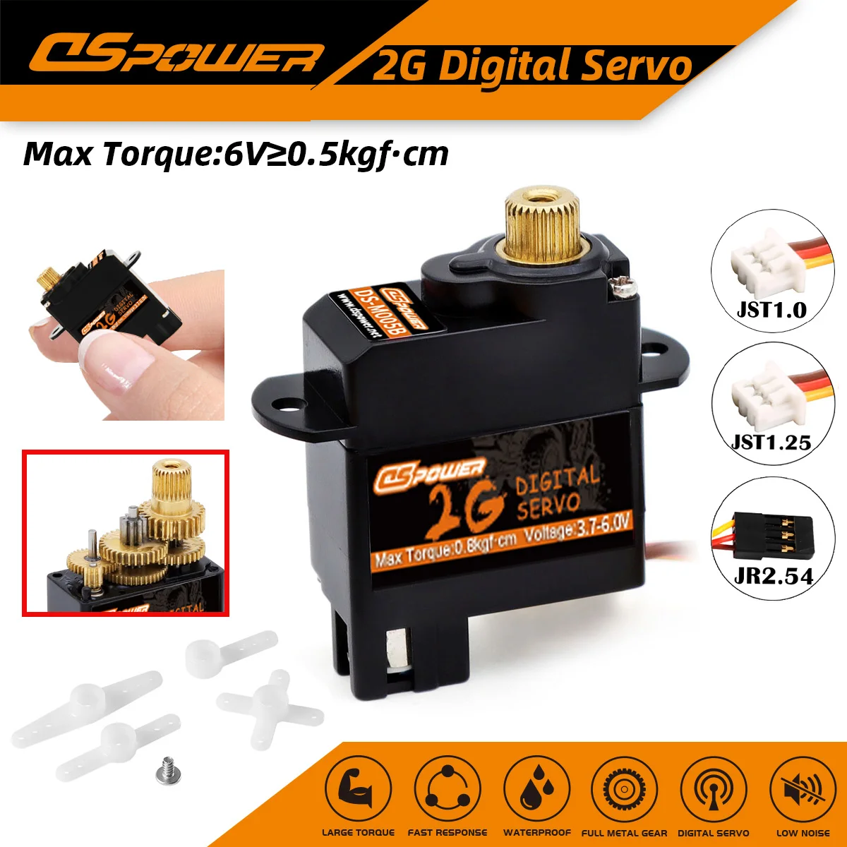 Dspower 2G Motor Servo Metal Gear Mini Micro Servi Per Rc Car Airals Elicottero Ad Ala Fissa Rc Car Boat Duct Plane Robot