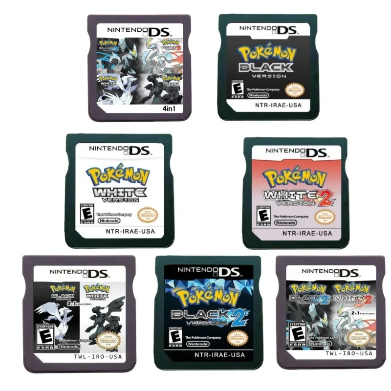 

Карты pokemon, карты 3DS NDS, DS, черные и белые, 2 золотые и технические, с играми DS Pokemon