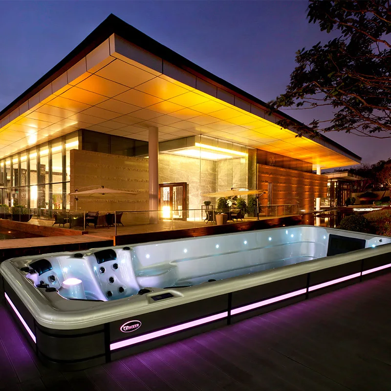 Big Luxury Bath Massage Smart Outdoor Swimming Endless Pool Hot Tub Combo Hydropool Swim Spa 6
