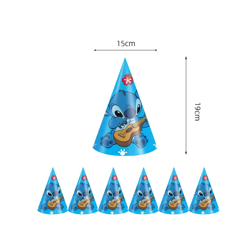 thumbnail image 1 of Nueva decoración para fiesta de cumpleaños de Stitch, Lilo & Stitch, servilletas de papel azul cielo, platos, vasos, vajilla, telón de fondo, globos, suministros para baby shower, 1 of 5