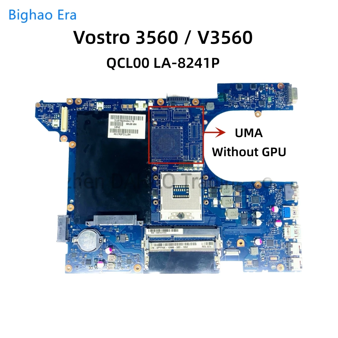 Placa-mãe do Portátil para Dell Vostro 3560 V3560 Qcl00 La8241p Hm76 Shipconjunto Hd7670m Gpu Cn0pyfnx Pyfngpu Cn-0rdh49 0rdh49 - Imagem 3