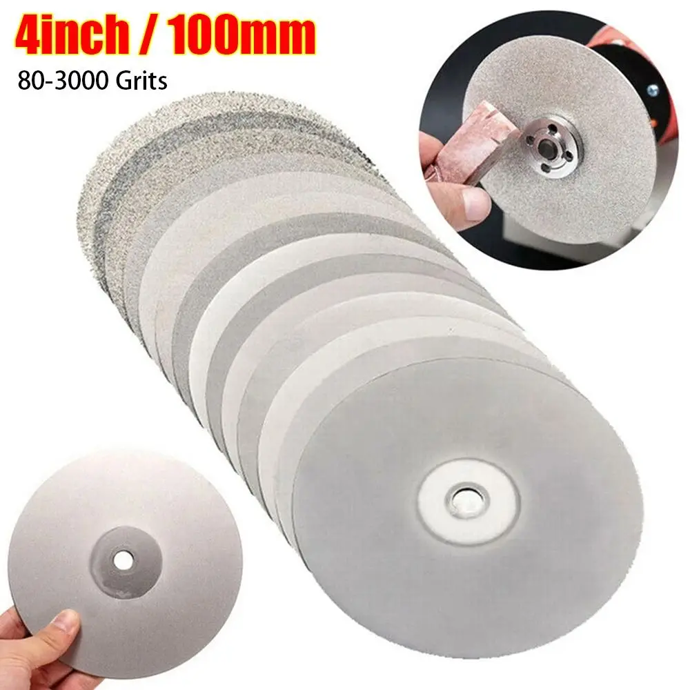 100mm Coated Grinding and Polishing Disc for Gemstones, Jewelry, and Glass