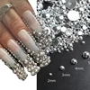 Mix 3D Nail Art Punk Silver Pearl Shape Gothic Design Luxury Charms Manicure Tips Rhinestones Decoration 1