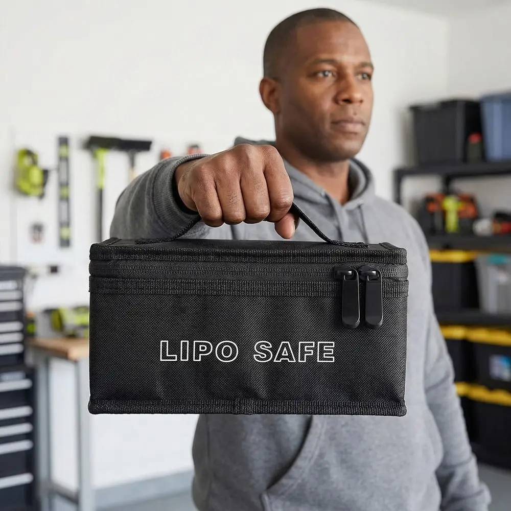 Sac de Sécurité Ignifuge pour Batterie LiPo 17x11x8.5cm - Protection Feu