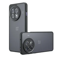 Shockproof Frosted Matte Case with Anti-Fingerprint Design and Translucent Back Cover for OnePlus 13R (Matte Black)