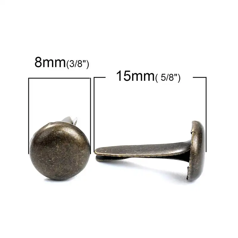 Scrapbooking decoration DoreenBeads Zinc Based Alloy Brads Multicolor Craft Scrapbooking Embellishment DIY Craft Supply Round 15mm x 8mm 20PCs