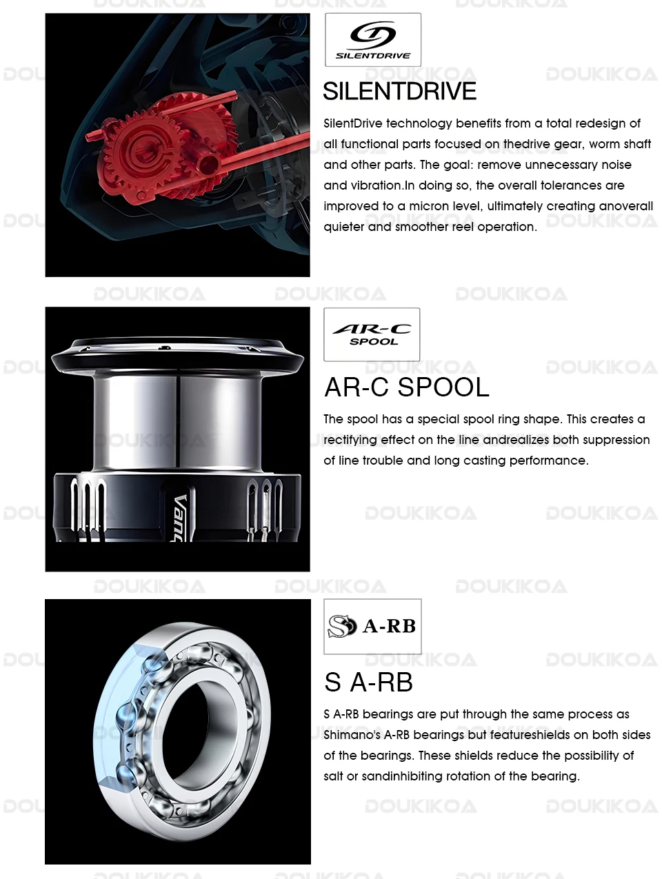 2023 SHIMANO SEDONA Spinn-Angelrollen 5,0:1/6,2:1/4,7:1 Verhältnis 3+1BB HAGANE GEAR 3-11KG Leistung 500-C5000XG – Detail 6