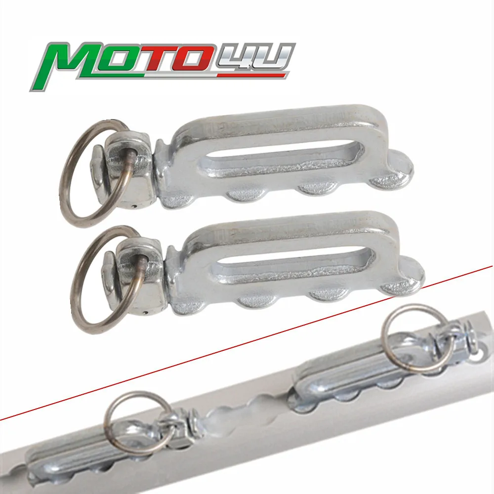 

MOTO4U 2PCS L-Track Double Stud Tie Down Fitting Trailer Cargo End Ring Bolt Tie Down Anchor Point Rail Loading Securing Tools