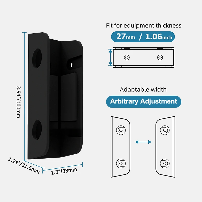 새로운 테이블 아래 노트북 홀더 휴대용 노트북 보관 브래킷 스탠드 마운트 데스크탑 정리대 (스크래치 방지 실리콘 패드 포함)