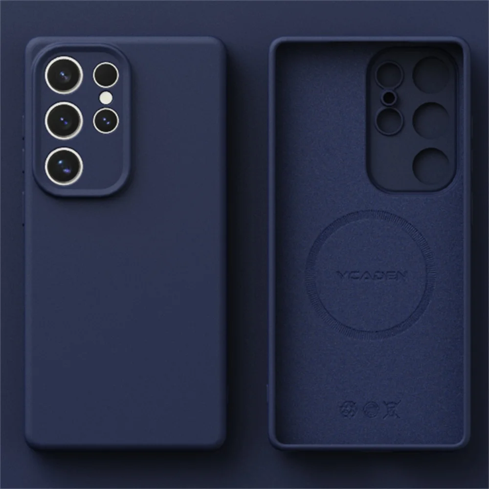 Soft Liquid Silicone Shockproof Case with Magnetic Wireless Charging Compatibility - Solid Protection Cover