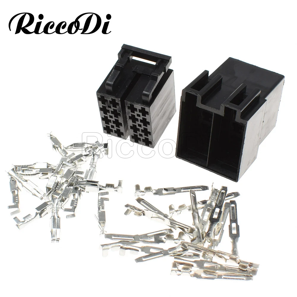 16 Pin 3.5mm Auto Audio Cable Socket Automotive ISO Wire Plug Female Male Connector 1-20 Sets for Volkswagen VW Bora