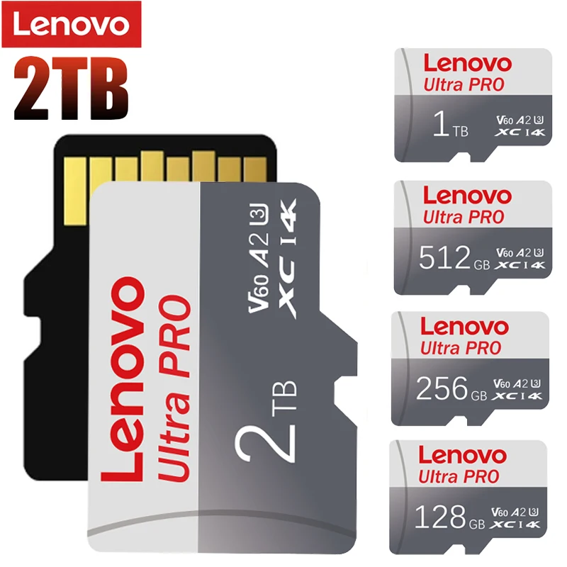 thumbnail image 1 of Tarjeta de memoria Lenovo de 2 TB y 1 TB, clase 10, A2, Micro TF, SD, 128 GB, 256 GB, 512 GB, tarjeta de memoria SD para cámara, Nintendo Switch, 1 of 5