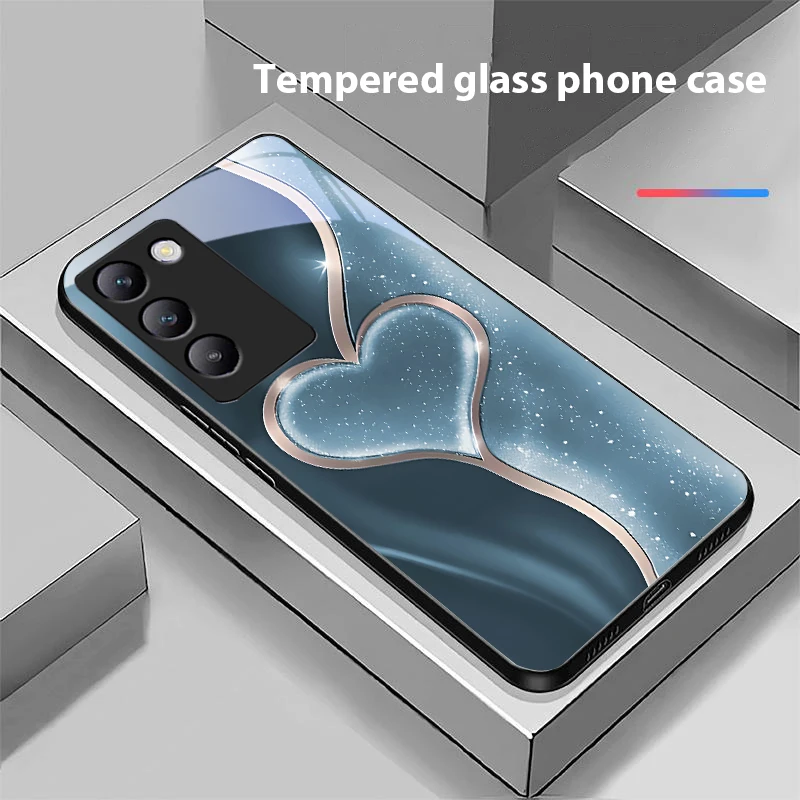Gradual Love Black Tempered Glass Phone Case