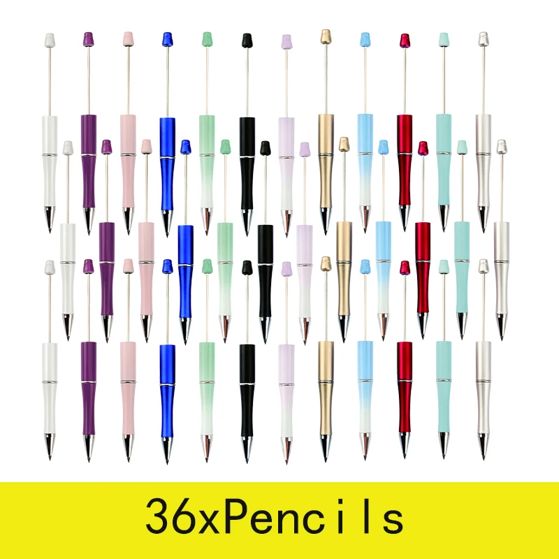 36Pcs DIY Beadable Pencil Bead Eternal Pencils Inkless Pencil Plastic Everlasting Pencil  Infinity Pencil