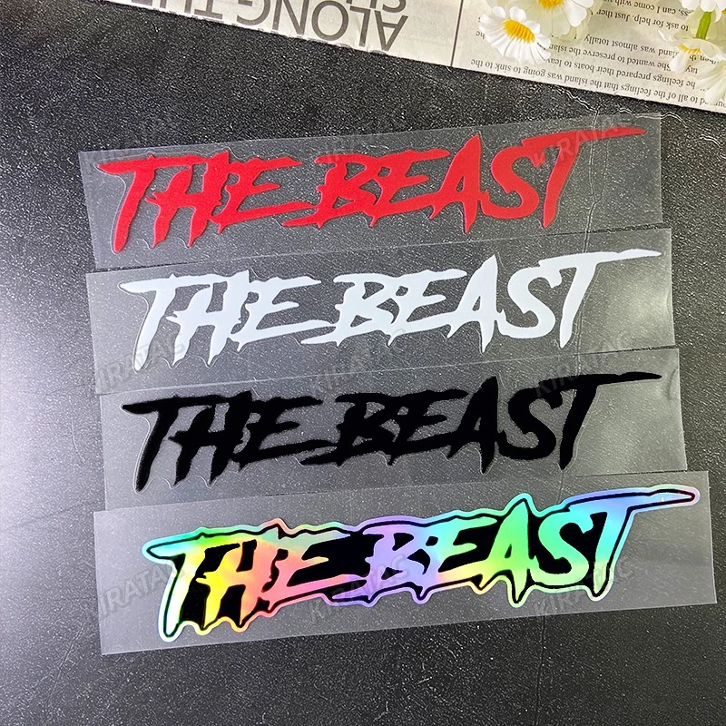 Motorcycle Helmet Stickers THE BEAST Motorcycle Helmet Stickers Waterproof for Motorbike Fuel tank Fender Front Fairing Electric Scooter Vinyl Decals