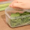 1/5PCS Refrigerator Storage Boxes Scallions Fresh Box Food Container Cold Storage Crisper Sealed Fridge Organiser with Lid Jars 4