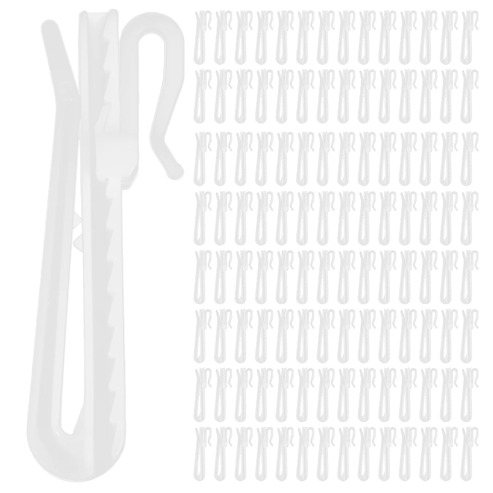

100 Pcs Cloth Hook 100pcs (lift 7 Cm) House Accessories for Home Curtain Hooks Plastic Drapes