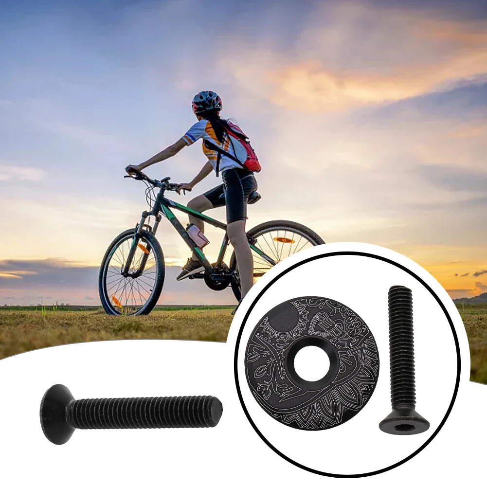 1Pcs VYCE Unmarked bicycle headset Carbon Top Cap Aluminum Alloy Bike Stem 28.6mm Front Fork Anti-corrosion Cycling Accessories