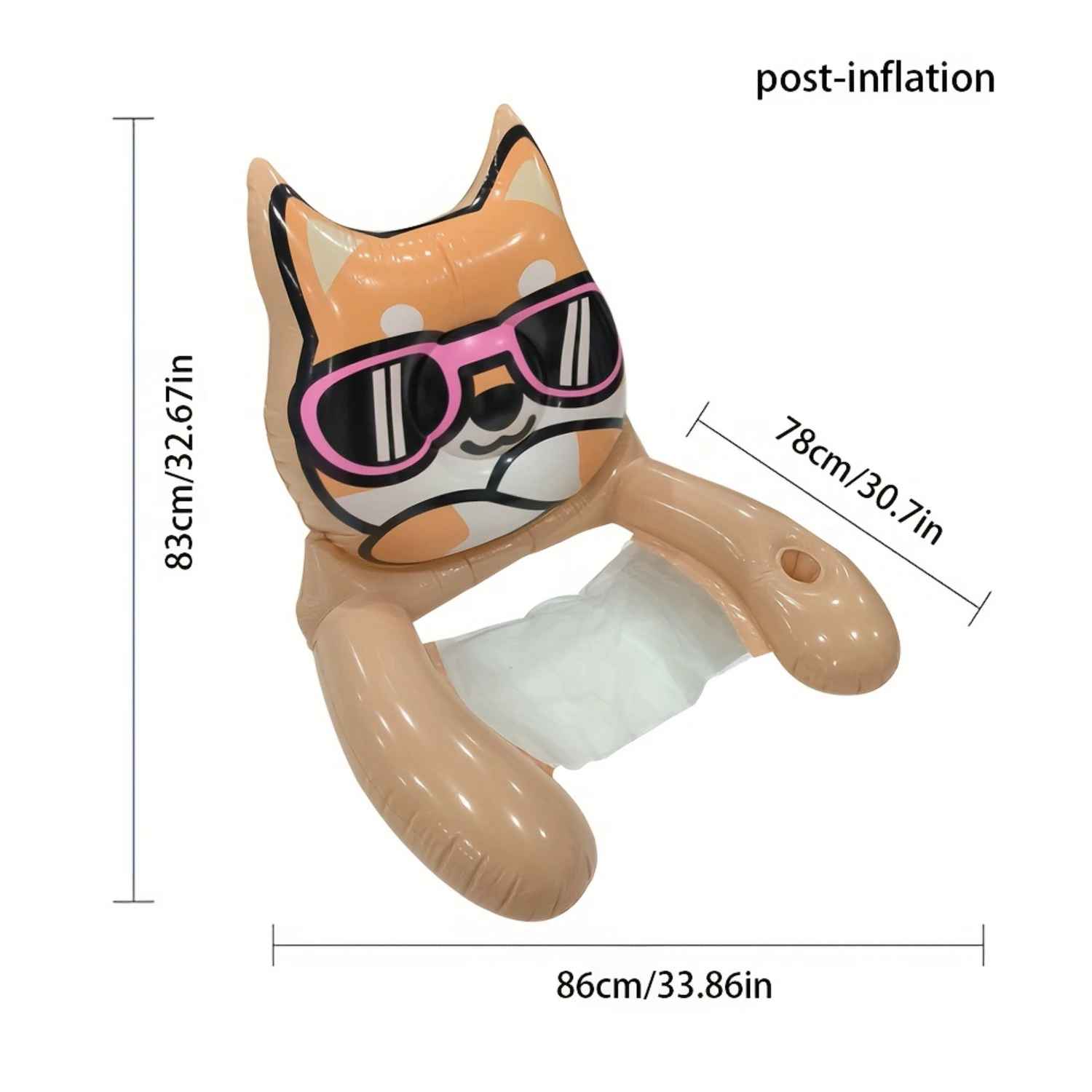 1pc PVC Single Water Recliner, Puppy Shape Funny Vivid Convenient To Carry, Water Toy For Garden Pool Beach Vacation
