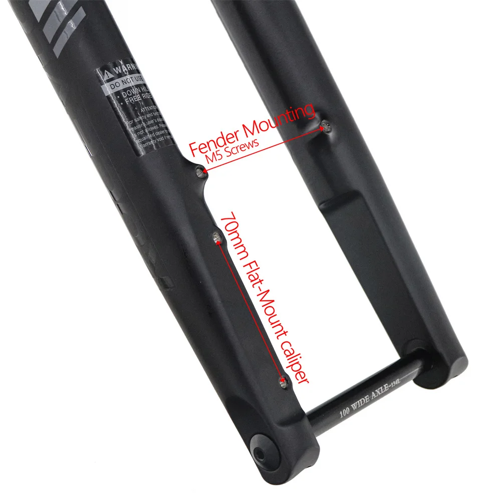 Gravel Suspension Fork Off-Road Damping Air Pressure Fork 700C