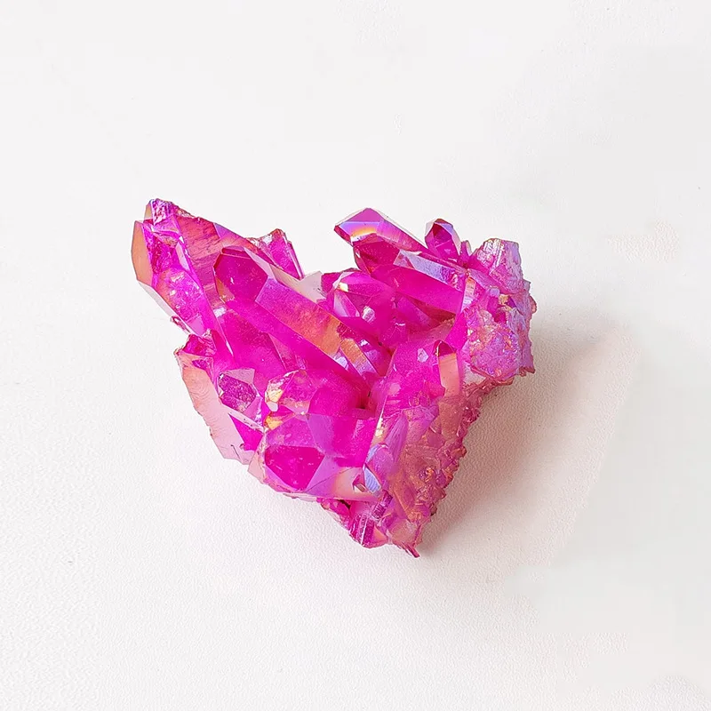 Luxury Green Aura Quartz Cluster - Elegant Natural Stone Decor for Home & Office, Ideal Independence Day Gift