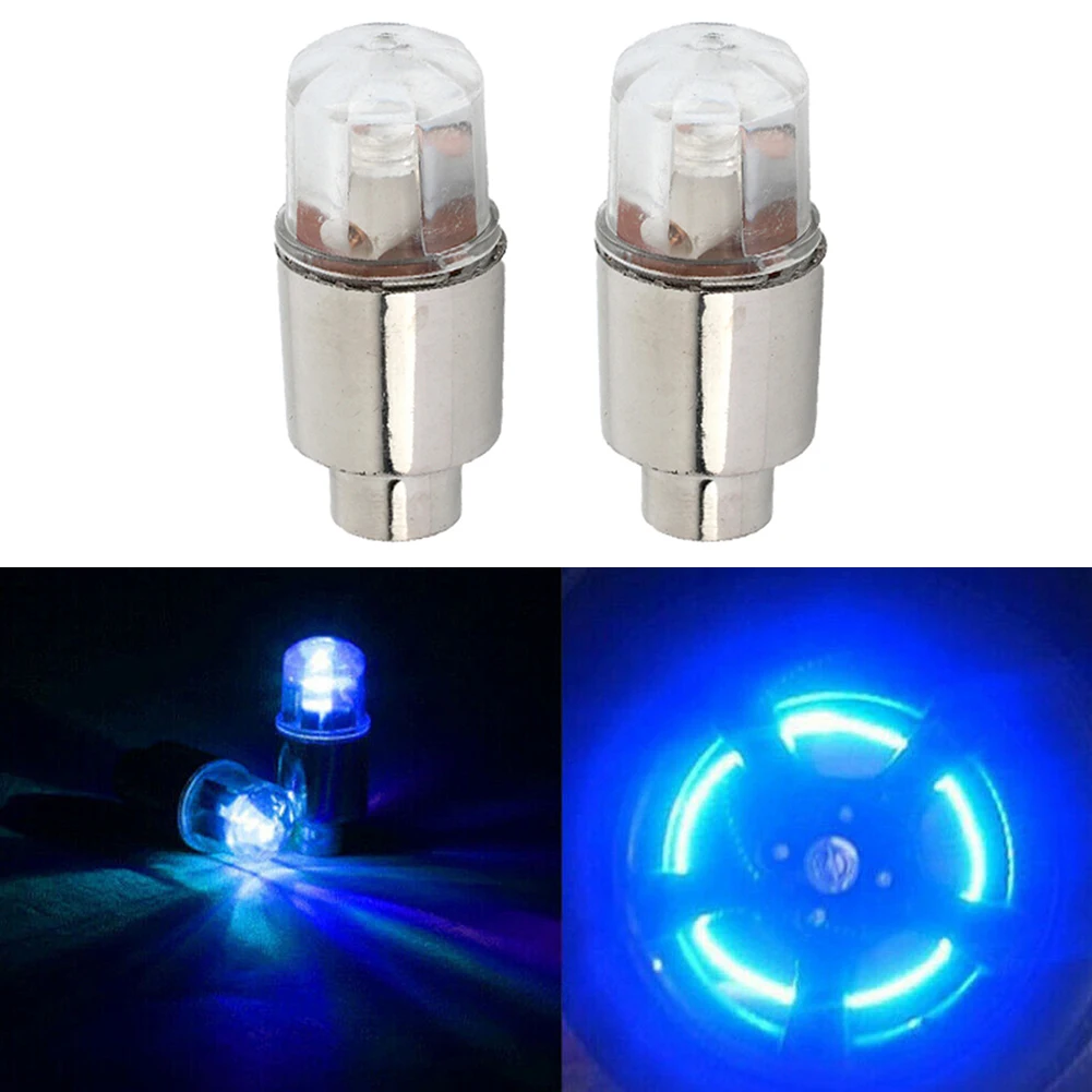 Car Valve Wheel Lights Bike Car Motorcycle Auto Accessories Car Wheel Tire Covers LED Light Wheel Lights Green