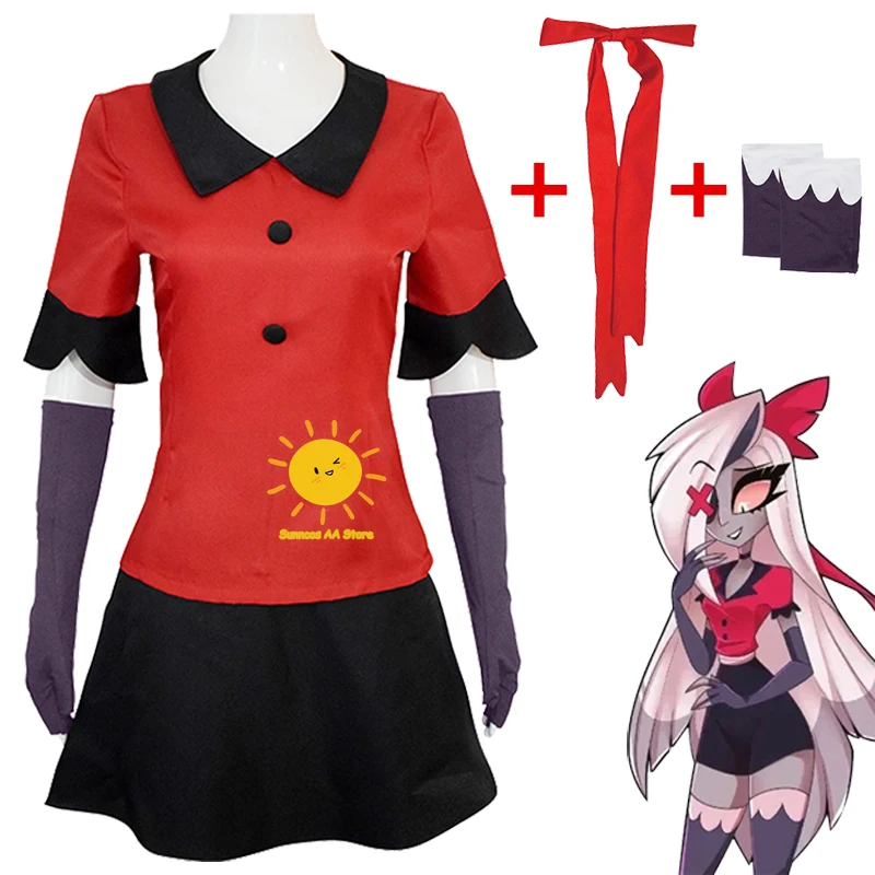 

Hotel Anime Hazbin Vaggie Cosplay Costume Vaggie Uniform Cos Adult Women Girl Party Devil Radio Demon Carnival Birthday Full Set