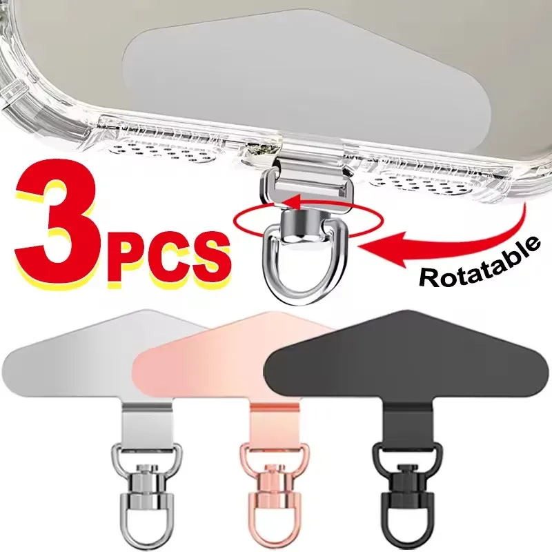 360° Rotation Metal Steel Phone Tether Tab Cell Phone Lanyard Patch Gasket Universal Cellphone Lanyard Safety Connecter Piece 1