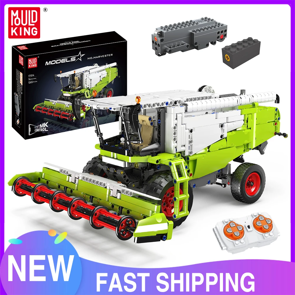 Mould King 17014 Technical Car Toys The Remote Control Harvester Building Block Enginerring Truck Brick Set Kids Christmas Gift