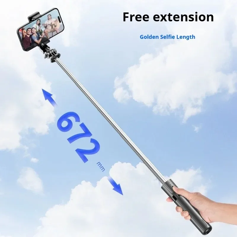 Super Mini Selfie Stick Portable Phone Holder Integrated Design Extendable Wireless Bluetooth Remote For Live Broadcast e