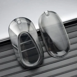 Luxury TPU Car Key Cover Protector (Transparent Black)