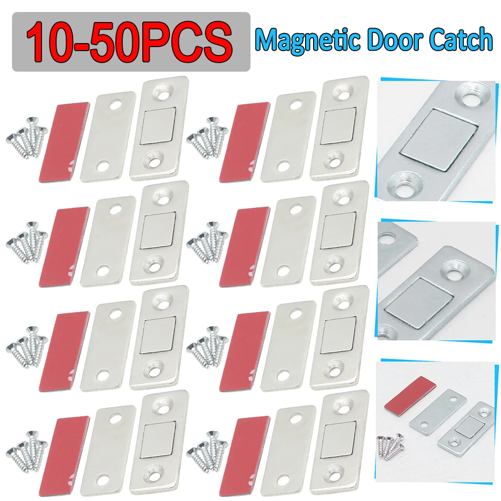 10-30PCS Ultra Thin Cabinet Door Magnet Catch Adhesive Drawer Magnet Catch For Kitchen Closet Door Closing Magnetic