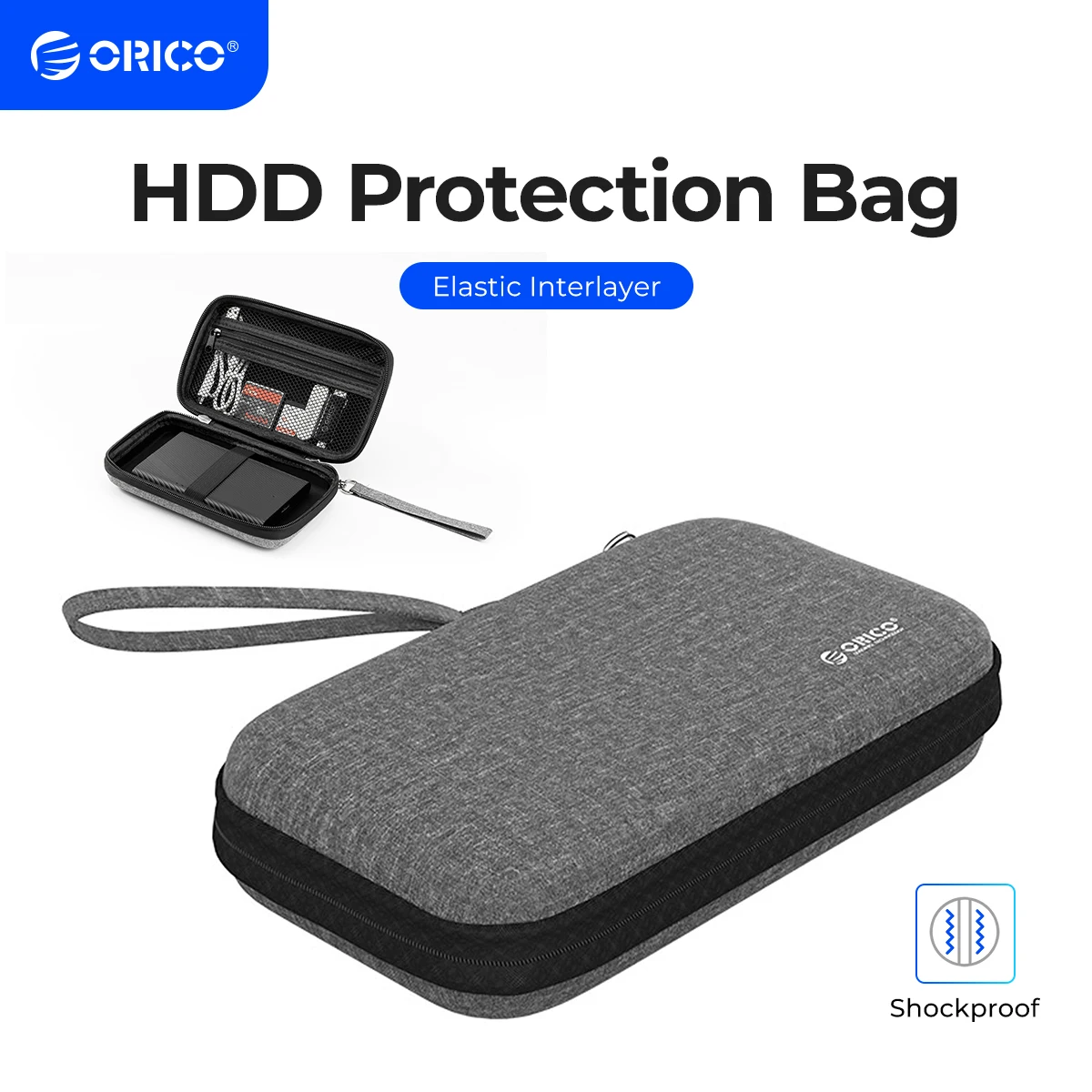 Portable Hard Drive Bag For External HDD Power Bank Storage USB Hard Drive Disk Cable Earphone