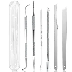 Premium Foot Care Kit for Smooth & Healthy Skin - Callus Remover, File, Shaver & Cuticle Pusher Pedicure Tools (6Pcs)