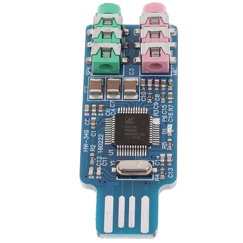 새로운 판매 CM108 USB 드라이브 무료 USB 사운드 카드 노트북 컴퓨터 외부 사운드 카드 모듈