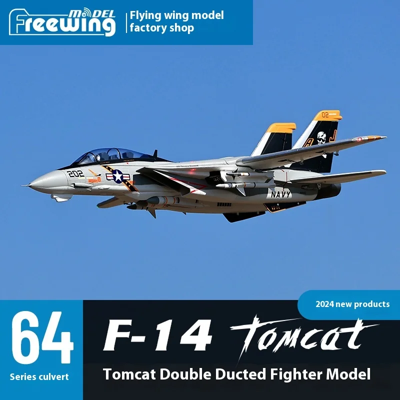 Freewing Flying Wing Model Double 64mm F-14 US Navy "Tomcat" Channel Fighter Model Aircraft Easy Assembly Adult Toy Gift 4