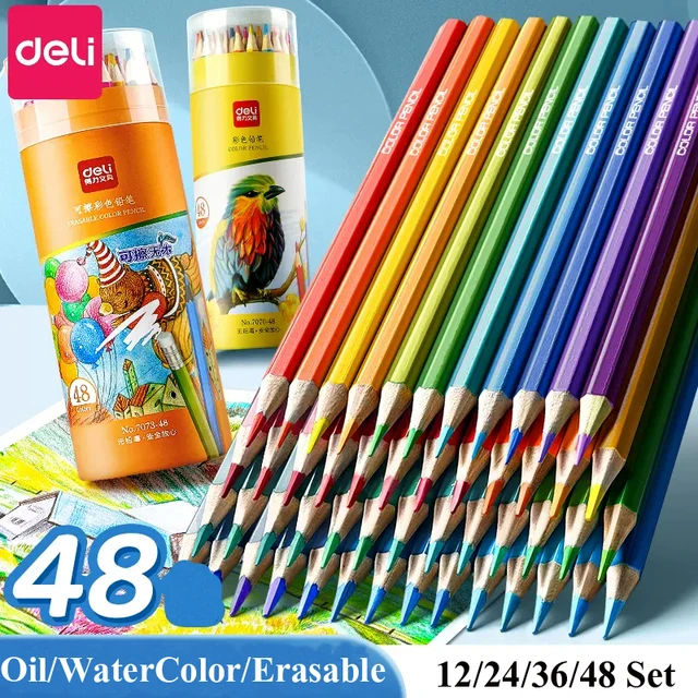 Professional Watercolor Pencil 12/24/36/48/72 Colors Soft Water Soluble  Colored Pencils Set For Painting Student Artist Supplies - AliExpress