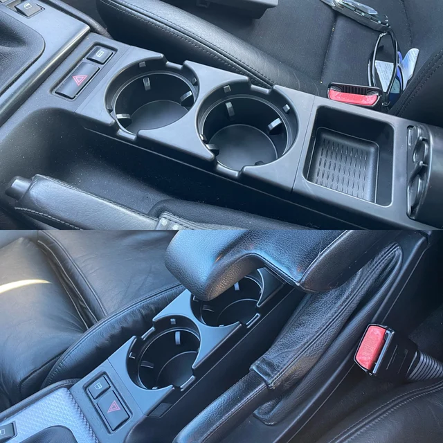 Neue Doppel Loch Auto styling Front Center Console Storage Box Münze +  Tasse Halter Für BMW E46 Serie 1999-2006 51168217953