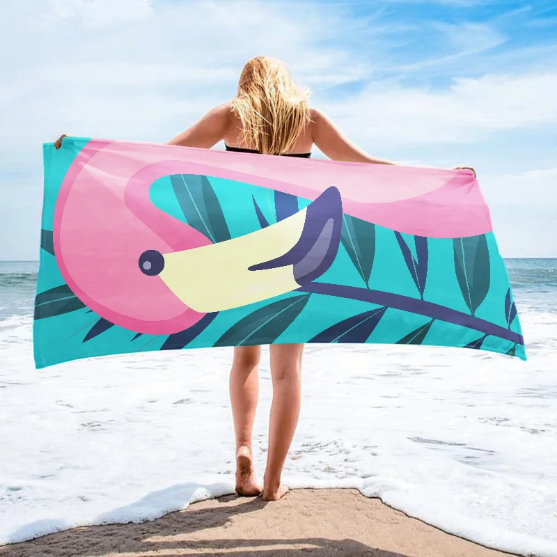 Groot microvezel strandlaken sneldrogend absorberende badhanddoek_voghion.com