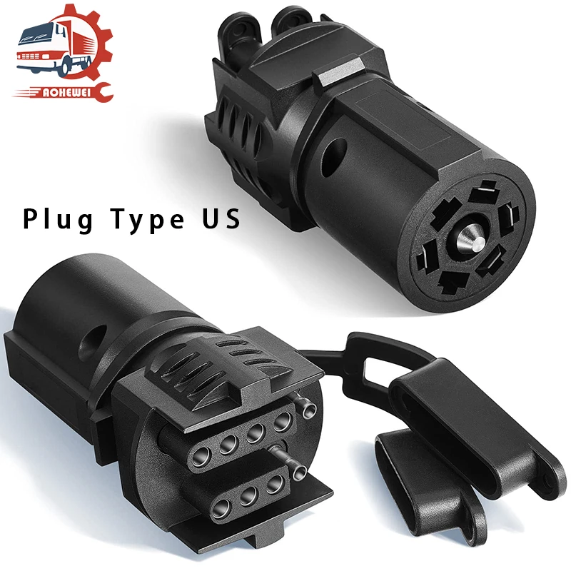 Weatherproof 2-in-1 Trailer Plug Adapter: 7-Pin to 4/5-Pin Connector