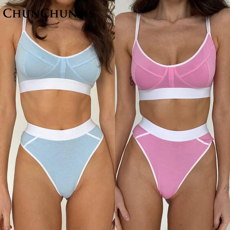 

Спортивный комплект с бюстгальтером, белый бюстгальтер без косточек с U-образным вырезом и регулируемой пряжкой + трусы с завышенной талией, сексуальный купальный костюм, облегающие колготки для йоги