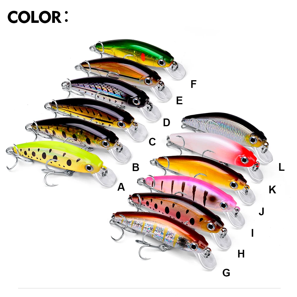PROBEROS 1 Stück Bionischer Minnow Kunststoff-Wobbler Jerkbait, Künstlicher Harter Angelköder, Outdoor-Angelzubehör – Detail 3