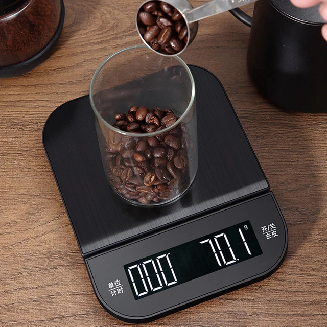 Digital Coffee Scale Electronic Mini Smart With Timer USB Kitchen