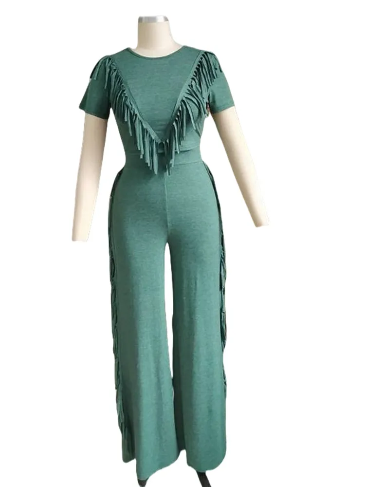 Wmstar Two Piece Set Women Pants Sets Casual Top Bodycon Stretch Short Sleeve Summer Clothes New Style Wholesale Dropshipping