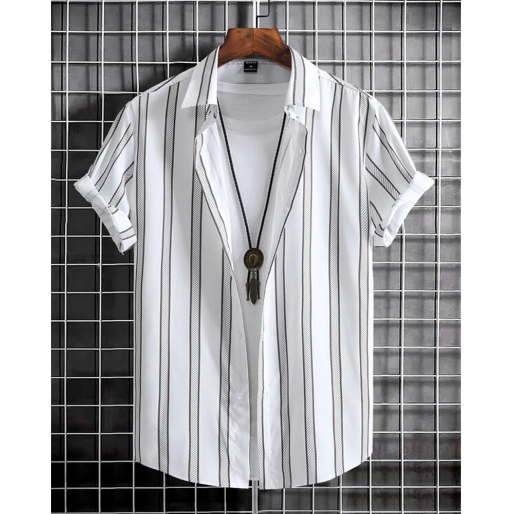 Casual Short Sleeved Shirt Short Sleeved Shirt Hawaiian Shirt for Men